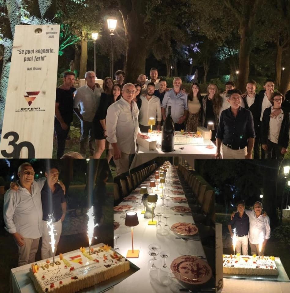 Collage foto anniversario 30 anni Effevi